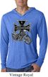 Mens Biker Shirt Chopper Cross Skeleton Lightweight Hoodie Tee T-Shirt