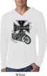 Mens Biker Shirt Chopper Cross Skeleton Lightweight Hoodie Tee T-Shirt