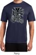 Mens Biker Shirt Chopper Cross Skeleton Moisture Wicking Tee T-Shirt