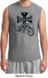 Mens Biker Shirt Chopper Cross Skeleton Muscle Tee T-Shirt