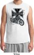 Mens Biker Shirt Chopper Cross Skeleton Muscle Tee T-Shirt