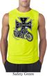 Mens Biker Shirt Chopper Cross Skeleton Sleeveless Tee T-Shirt