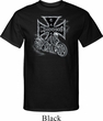 Mens Biker Shirt Chopper Cross Skeleton Tall Tee T-Shirt