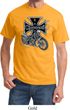 Mens Biker Shirt Chopper Cross Skeleton Tee T-Shirt