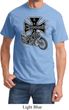 Mens Biker Shirt Chopper Cross Skeleton Tee T-Shirt
