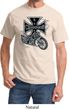 Mens Biker Shirt Chopper Cross Skeleton Tee T-Shirt
