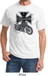 Mens Biker Shirt Chopper Cross Skeleton Tee T-Shirt
