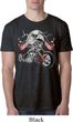 Mens Biker Shirt Eagle Biker Burnout Tee T-Shirt