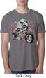 Mens Biker Shirt Eagle Biker Burnout Tee T-Shirt
