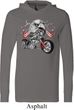 Mens Biker Shirt Eagle Biker Lightweight Hoodie Tee