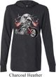 Mens Biker Shirt Eagle Biker Lightweight Hoodie Tee