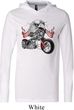Mens Biker Shirt Eagle Biker Lightweight Hoodie Tee