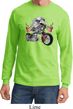 Mens Biker Shirt Eagle Biker Long Sleeve Tee