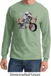 Mens Biker Shirt Eagle Biker Long Sleeve Tee