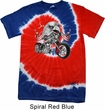 Mens Biker Shirt Eagle Biker Patriotic Tie Dye Tee T-shirt