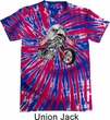 Mens Biker Shirt Eagle Biker Patriotic Tie Dye Tee T-shirt