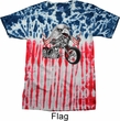 Mens Biker Shirt Eagle Biker Patriotic Tie Dye Tee T-shirt