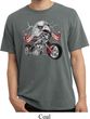 Mens Biker Shirt Eagle Biker Pigment Dyed Tee T-Shirt
