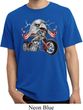 Mens Biker Shirt Eagle Biker Pigment Dyed Tee T-Shirt