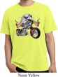 Mens Biker Shirt Eagle Biker Pigment Dyed Tee T-Shirt