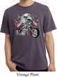Mens Biker Shirt Eagle Biker Pigment Dyed Tee T-Shirt