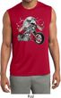 Mens Biker Shirt Eagle Biker Sleeveless Moisture Wicking Tee T-Shirt