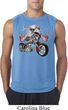 Mens Biker Shirt Eagle Biker Sleeveless Tee T-Shirt