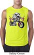 Mens Biker Shirt Eagle Biker Sleeveless Tee T-Shirt