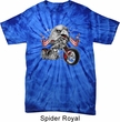 Mens Biker Shirt Eagle Biker Spider Tie Dye Tee T-shirt
