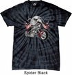 Mens Biker Shirt Eagle Biker Spider Tie Dye Tee T-shirt