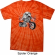 Mens Biker Shirt Eagle Biker Spider Tie Dye Tee T-shirt