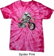 Mens Biker Shirt Eagle Biker Spider Tie Dye Tee T-shirt