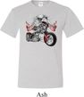 Mens Biker Shirt Eagle Biker Tall Tee T-Shirt