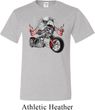 Mens Biker Shirt Eagle Biker Tall Tee T-Shirt