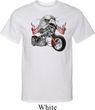 Mens Biker Shirt Eagle Biker Tall Tee T-Shirt