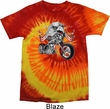 Mens Biker Shirt Eagle Biker Tie Dye Tee T-shirt