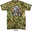 Mens Biker Shirt Eagle Biker Tie Dye Tee T-shirt