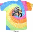 Mens Biker Shirt Eagle Biker Tie Dye Tee T-shirt