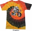 Mens Biker Shirt Eagle Biker Tie Dye Tee T-shirt