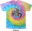 Mens Biker Shirt Eagle Biker Tie Dye Tee T-shirt