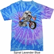 Mens Biker Shirt Eagle Biker Tie Dye Tee T-shirt