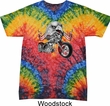 Mens Biker Shirt Eagle Biker Tie Dye Tee T-shirt