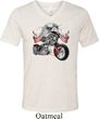Mens Biker Shirt Eagle Biker Tri Blend V-neck Tee