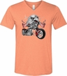 Mens Biker Shirt Eagle Biker Tri Blend V-neck Tee