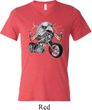 Mens Biker Shirt Eagle Biker Tri Blend V-neck Tee