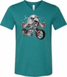 Mens Biker Shirt Eagle Biker Tri Blend V-neck Tee