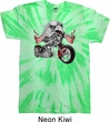 Mens Biker Shirt Eagle Biker Twist Tie Dye Tee T-shirt