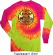 Mens Biker Shirt Last Stop Long Sleeve Tie Dye Tee T-shirt