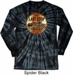 Mens Biker Shirt Last Stop Long Sleeve Tie Dye Tee T-shirt