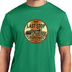 Mens Biker Shirt Last Stop Moisture Wicking Tee